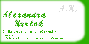 alexandra marlok business card